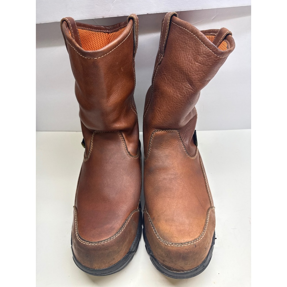 Hytest Mens K15261 Waterproof Leather Safety Toe Work Boots Brown Size 11 M